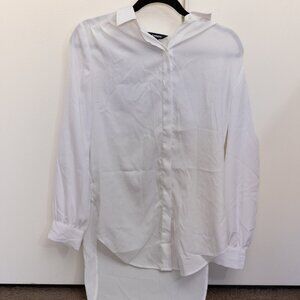long white sheer dress shirt